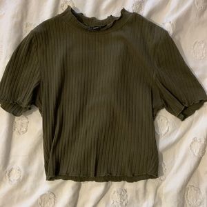 ribbed green crop top